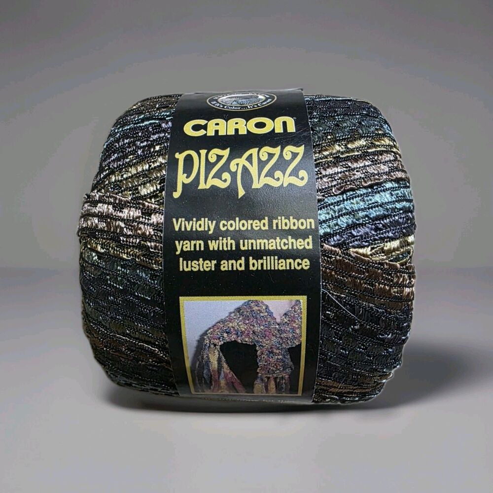 Caron Pizazz Ribbon Yarn Dusk Skein Color 0004 Knitting Crochet Crafting NEW
